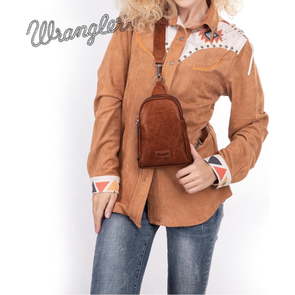 Wrangler Western Boho Crossbody Sling Bag for Women with Strap